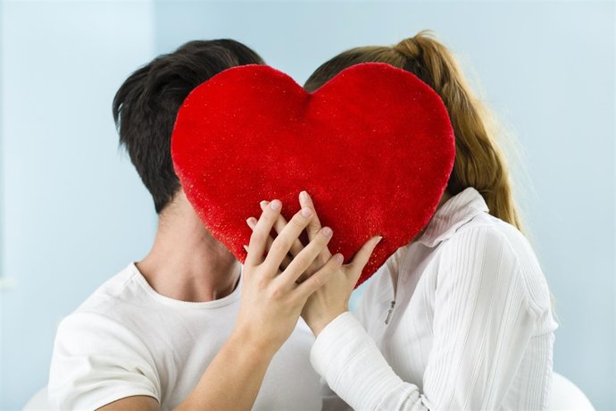 Pareja celebra San Valentín