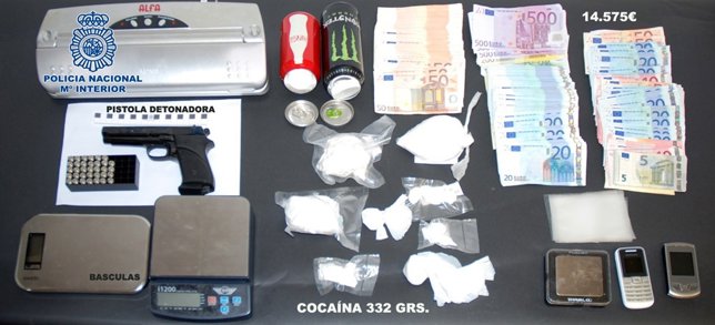 Material intervenido en operativo antidroga en Santiago