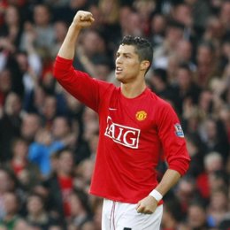 Jugador del  Manchester United, Cristiano Ronaldo