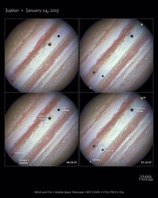 Júpiter y las sombras de sus lunas