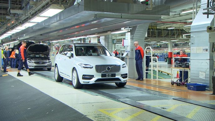 Producción del Volvo XC90 en Torslanda (Suecia)