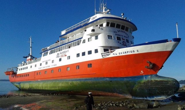 Cruceristas rescatados en Chile
