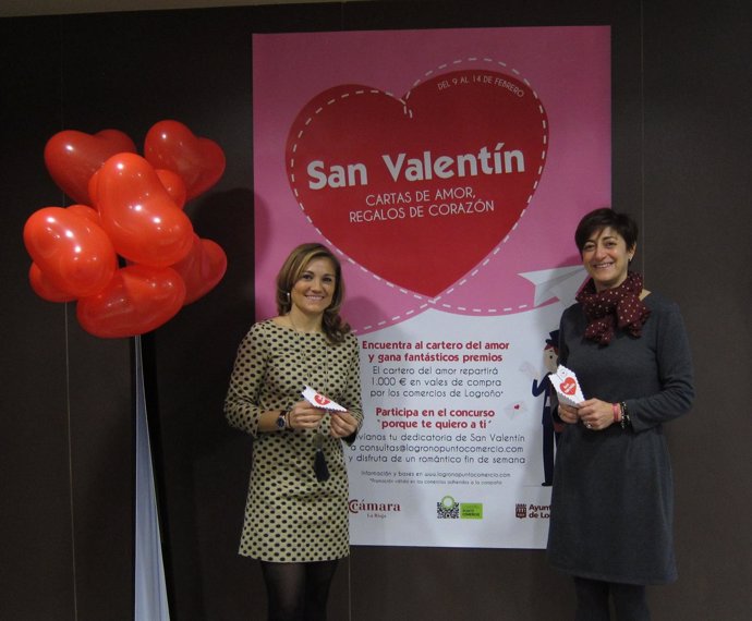 Montes y Lacarra, con el material de la campaña de San Valentín