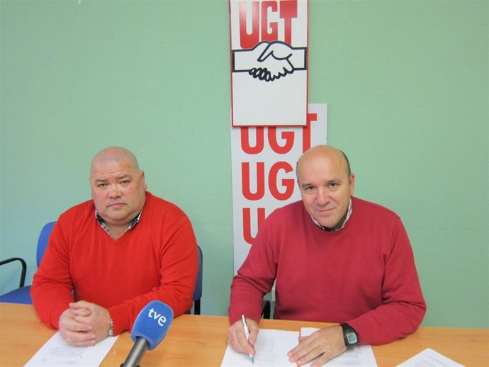 José Antonio Ayuso y Nereo Ramírez de UGT Extremadura