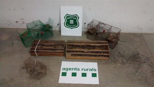 Material comisado por los agentes rurales