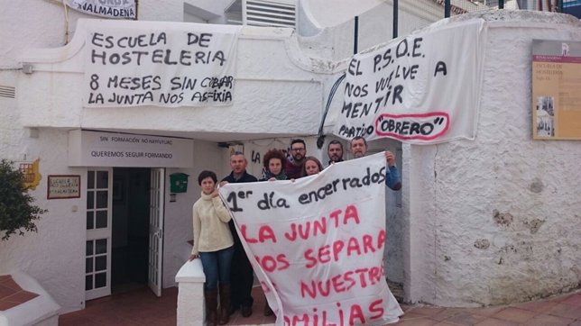 Protesta de los trabajadores de la fonda en benalmádena