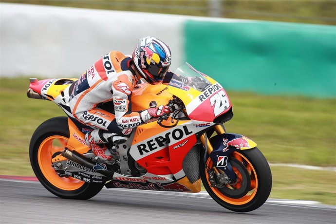 Dani Pedrosa en los entrenamientos de Sepang