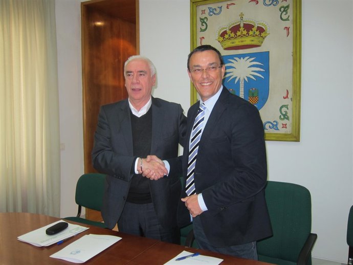 Ignacio Caraballo y Luciano Alonso, en Rociana del Condado. 