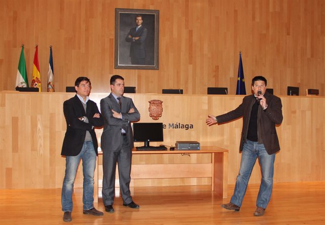 Los diputados provinciales Juan Jesús Bernal, Carlos Conde y Francisco Oblaré