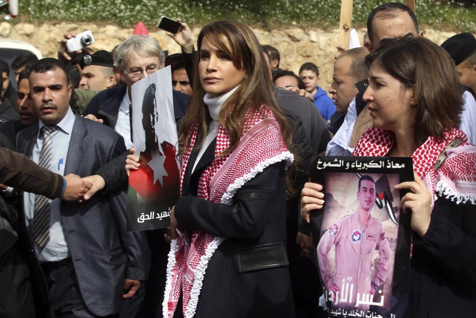 Rania y Abdalá de Jordania, las 'lágrimas' de unos de Reyes en una marcha