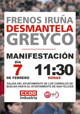 Cartel manifestación Greyco 