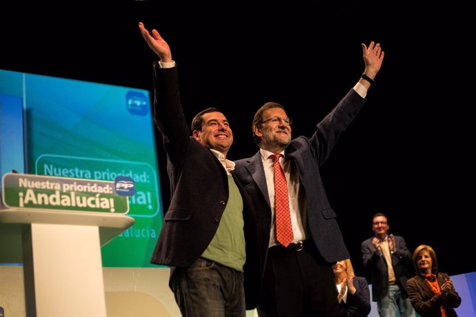 Moreno y Rajoy en el acto