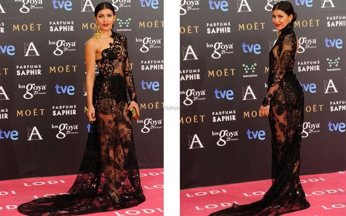 Premios Goya: Mariam Bachir con transparencias como Cristina Pedroche