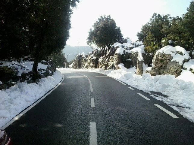 Carretera nevada Caimari-Lluc