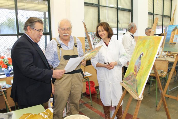 Zoido durante la visita