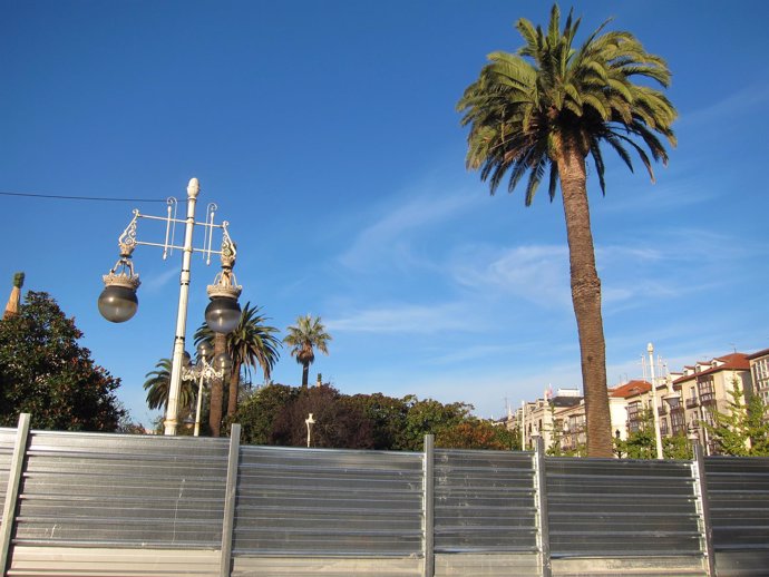 Obras en los Jardines de Pereda