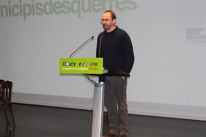 Herrera en la convención municipal de ICV, EUiA y EPM