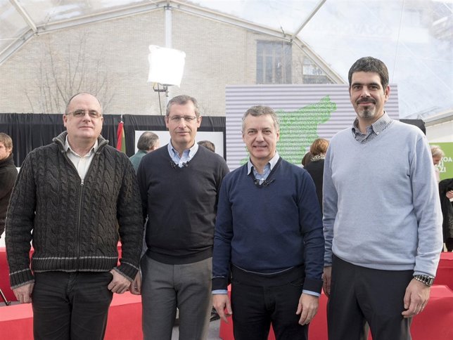 Joseba Egibar, Markel Olano, Iñigo Urkullu y Eneko Goia