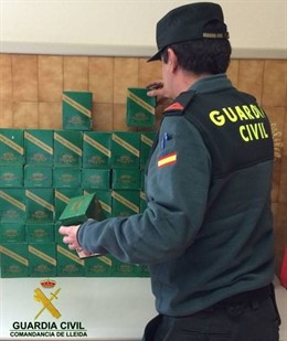 Localización de tabaco de contrabando por parte de la Guardia Civil