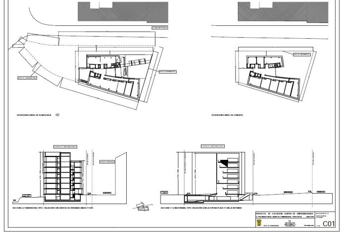 Planos del proyecto del Centro de Emprendedores de Torrelavega