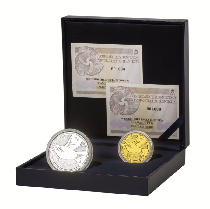 Monedas conmemorativas de los 70 años de paz en Europa