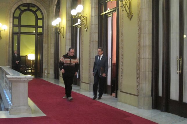 Artur Mas y David Fernández en la comisión de investigación