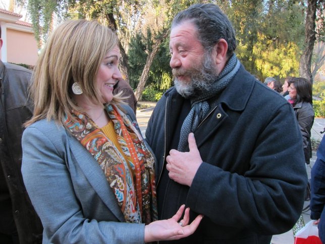 Serrano y Sánchez Villaverde hablan antes del Comité Provincial