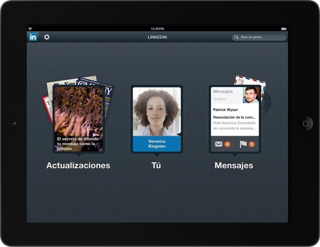 Aplicación de LinkedIn para iPad