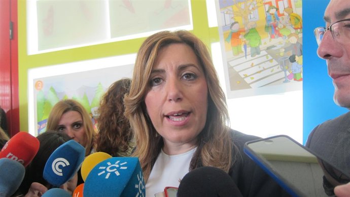 La presidenta de la Junta de Andalucía, Susana Díaz, en Huelva.