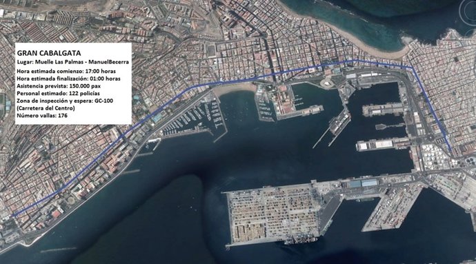 Recorrido de la Cabalgata del Carnaval