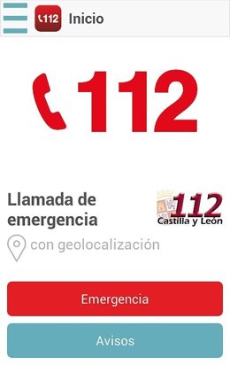 Pantalal de inicio de la aplicación 'My112'