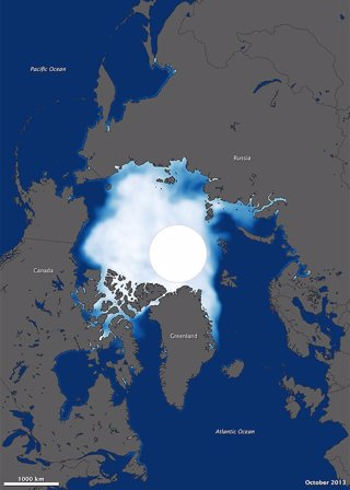 Se reduce la extensión del hielo marino en el Ártico