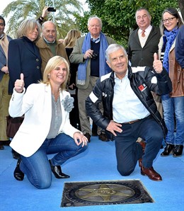 El piloto Giacomo Agostini inaugura su estrella en el Paseo de la Fama de Jerez