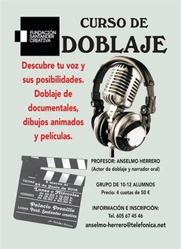 Cartel del curso de doblaje