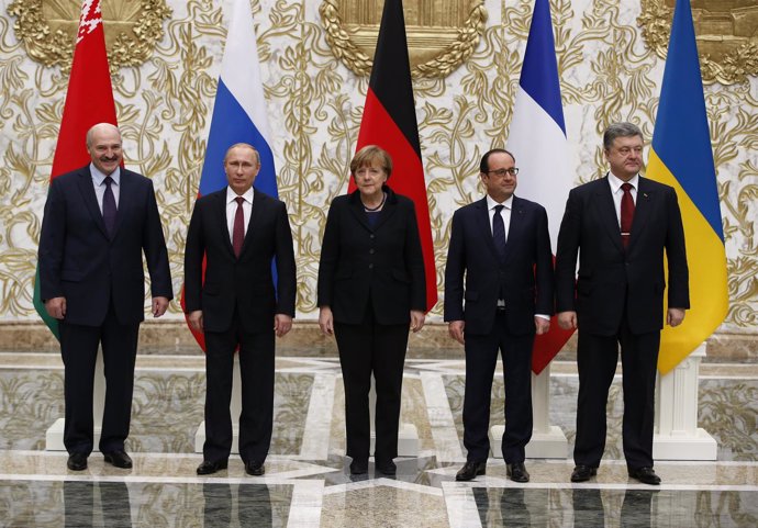 Reunión en Minsk entre Putin, Poroshenko, Merkel y Hollande