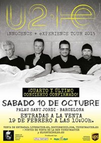 U2 confirma un cuarto concierto en Barcelona en octubre