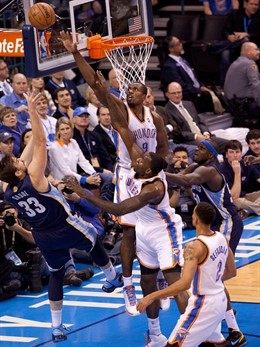 Serge Ibaka Oklahoma City Thunder Marc Gasol Memphis Grizzlies