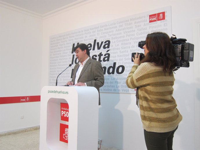 El candidato socialista a la Alcaldía de Huelva, Gabriel Cruz.. 