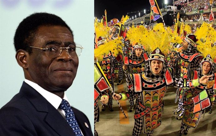 El dictador de Guinea Ecuatorial, Teodoro Obiang, y el Carnaval de Río 