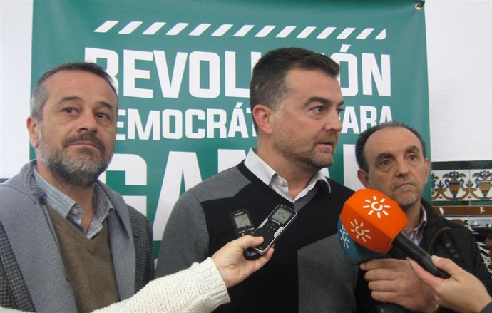 José Antonio Castro, Antonio Maíllo y Rafael Rodríguez, en Málaga