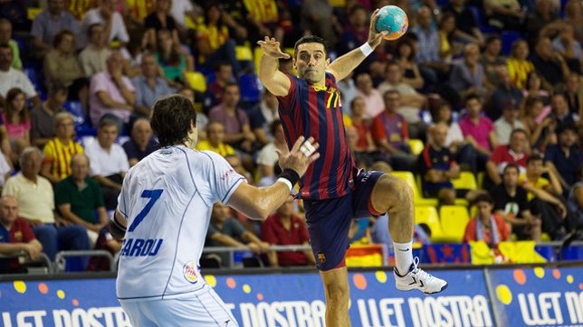 Lazarov en un partido ante el Aalborg