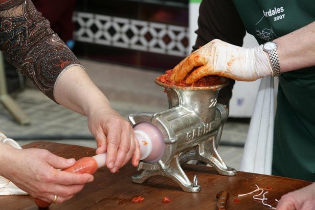 Matanza chorizos cocina elaboración gastronomía tradicional