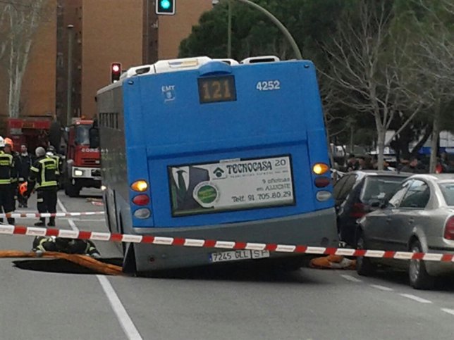 Incidente de un autobús de la EMT