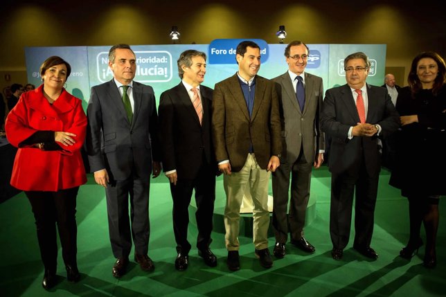 Moreno y Alonso en un foro de Sanidad del PP-A