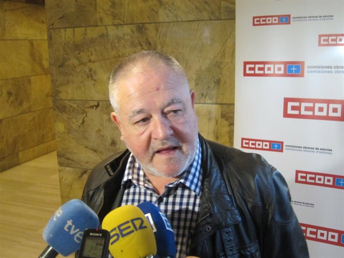 Antonio PIno, secretario general de Comisiones Obreras de Asturias