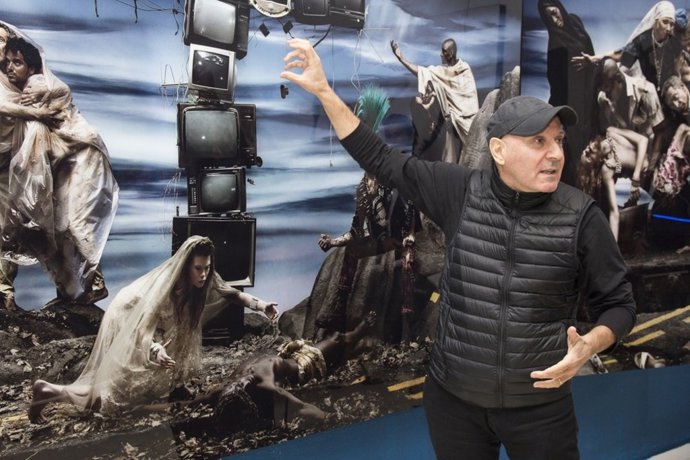 El fotógrafo Gerard Rancinan, en el Festival Latitudes. 