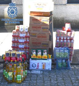 Efectos robados en Cáritas en Villestro, Santiago.