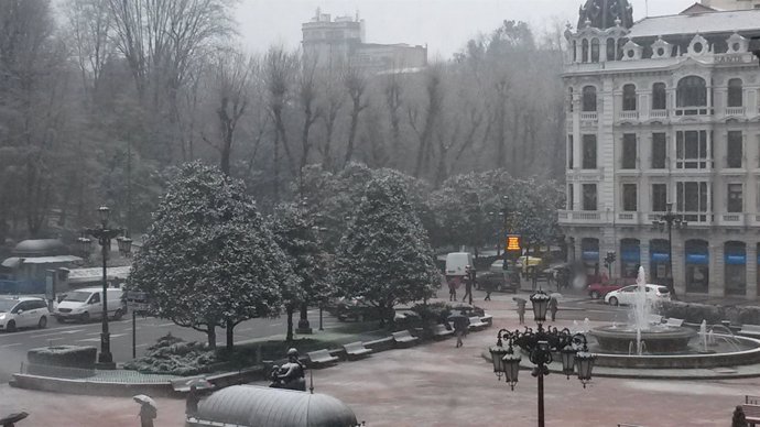 Nieve en Oviedo. Temporal