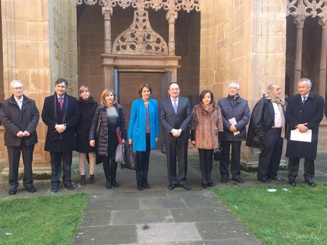 Barcina ha asistido en Nájera a la reunión del Patronato de Santa María la Real.