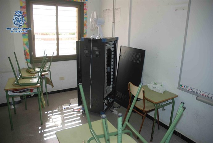 Uno de los colegios donde se cometieron los robos